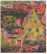 Ernst Ludwig Kirchner Green house oil painting on canvas